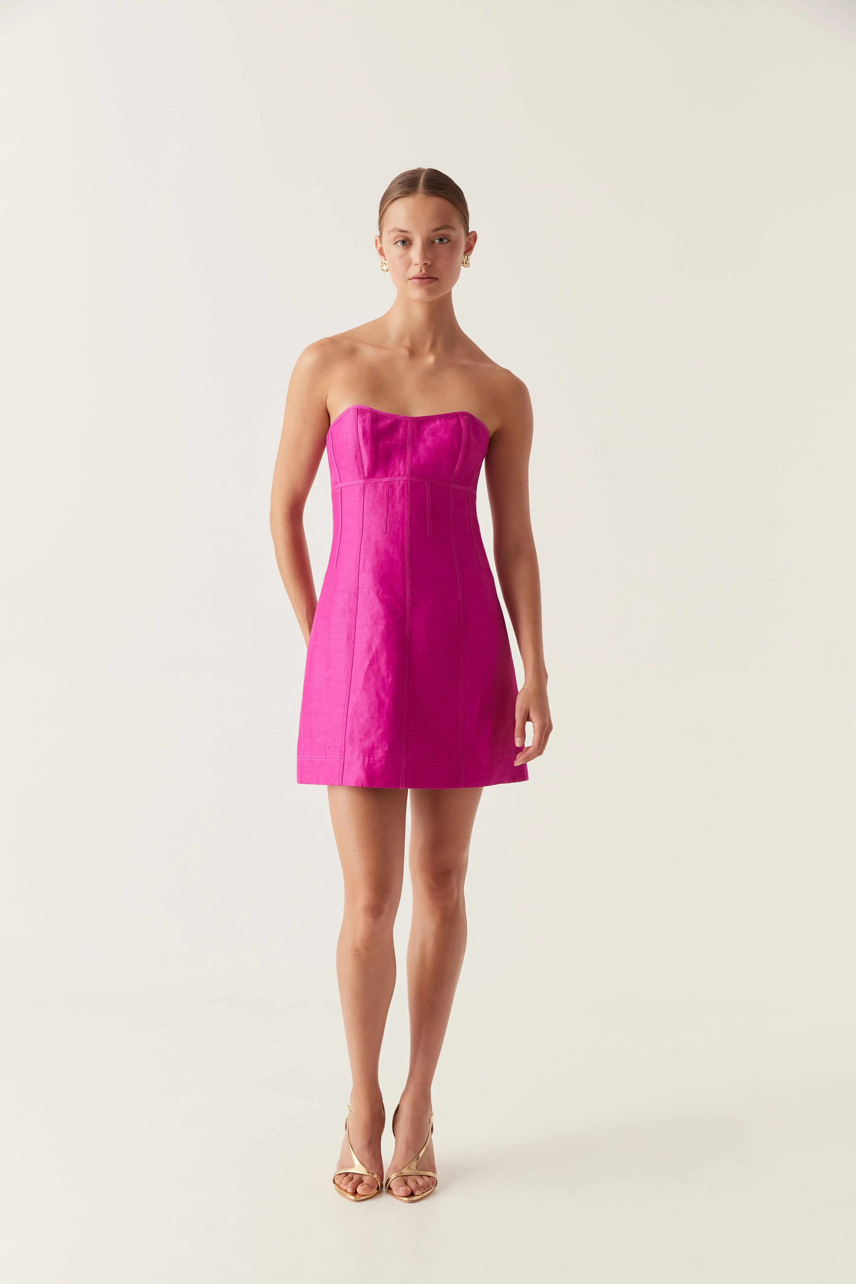 Zayla Strapless Mini Dress sold by Aje