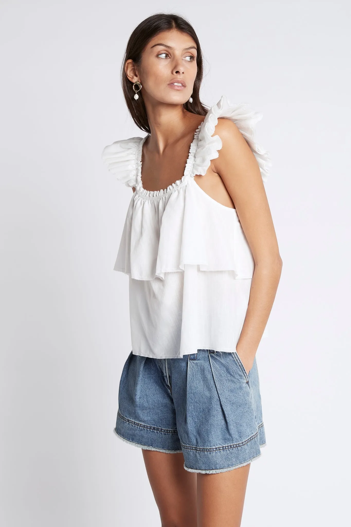 Romance Ruffle Shoulder Cami sold by Aje product image thumbnail 3