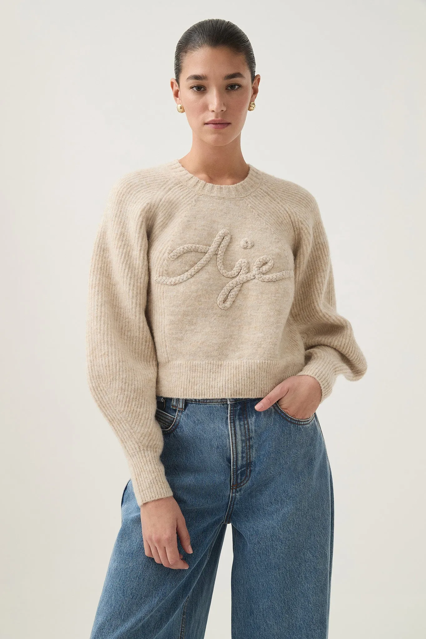 Pinnacle Logo Knit sold by Aje product image thumbnail 3