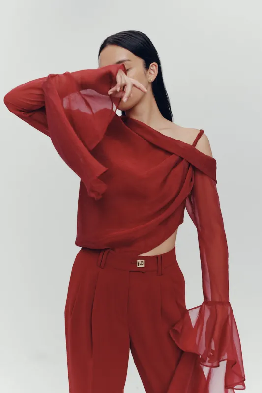 Edith Draped Top sold by Aje