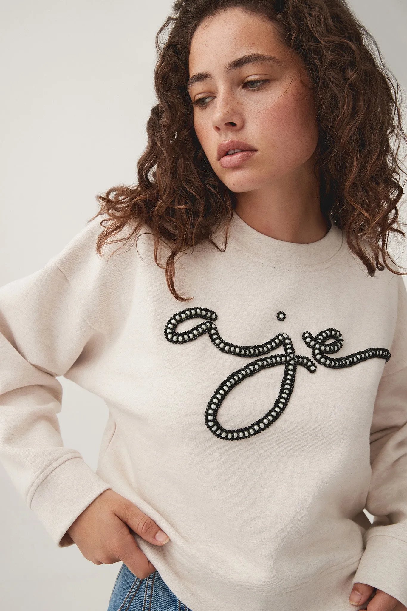 Mythology Pearl Logo Sweater sold by Aje product image thumbnail 4