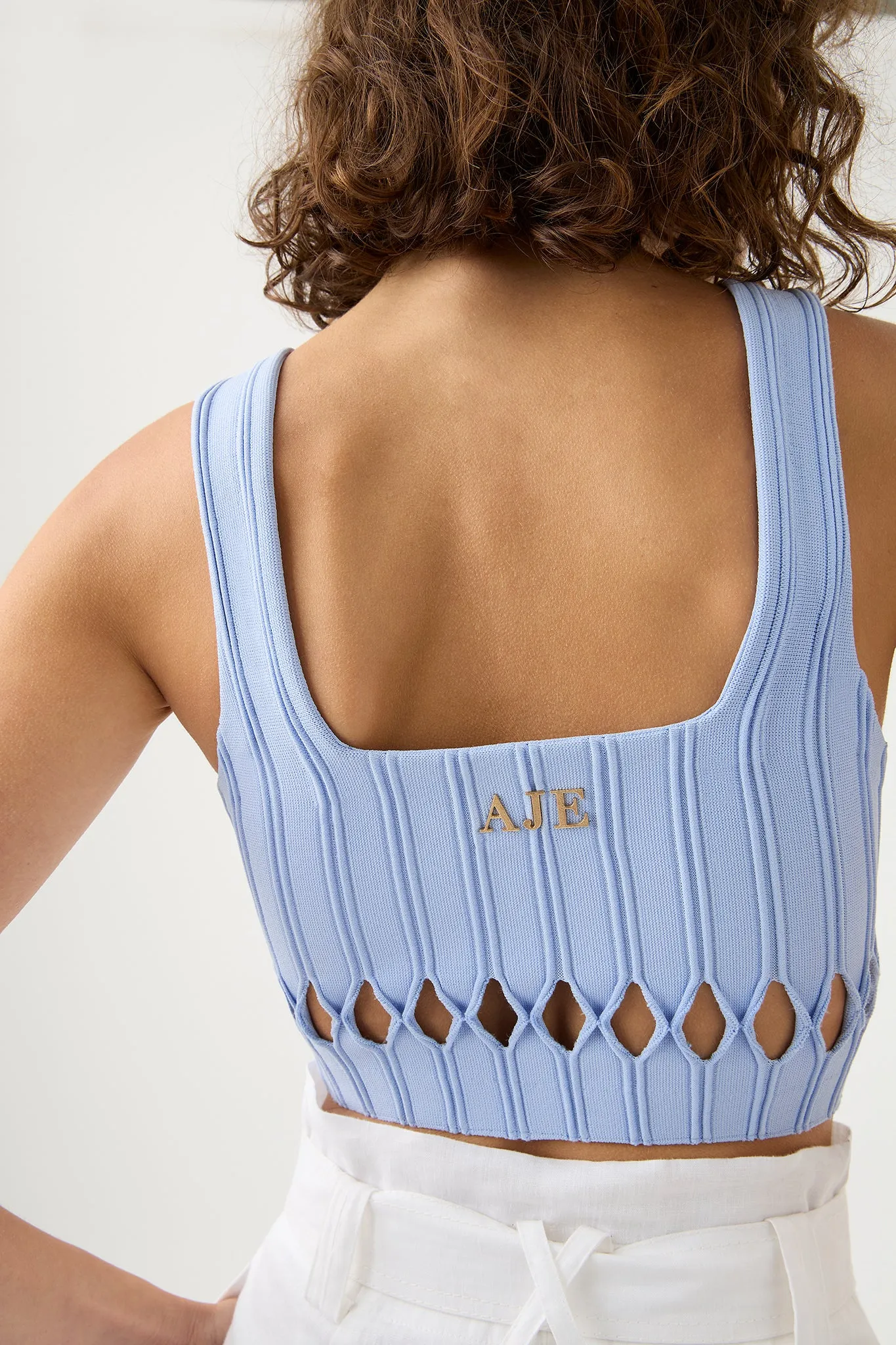 Ney Diamond Cut Out Crop Top sold by Aje product image thumbnail 4