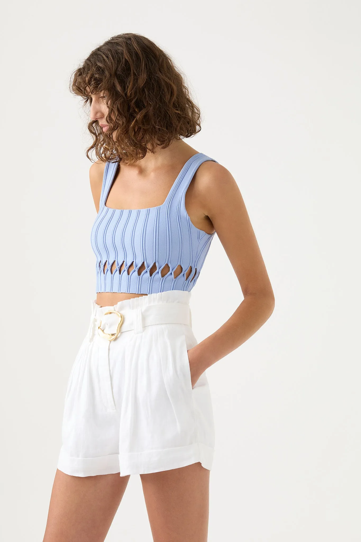 Ney Diamond Cut Out Crop Top sold by Aje product image thumbnail 5