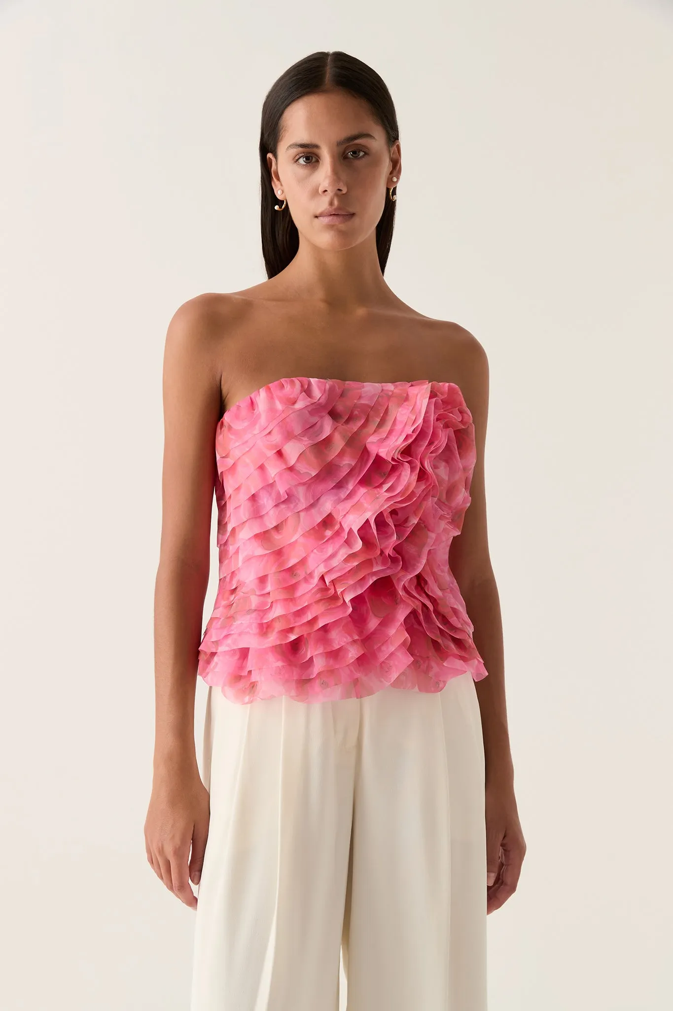 Charmed Rosette Ruffle Bustier sold by Aje product image thumbnail 3