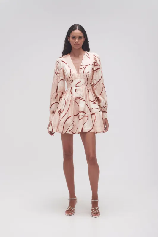 Amelia Plunge Mini Dress sold by Aje