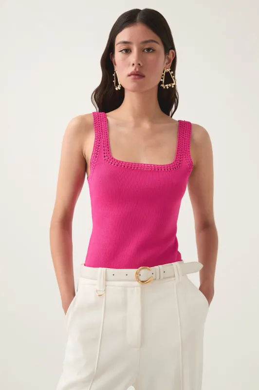 Tazia Crocheted Edge Tank sold by Aje