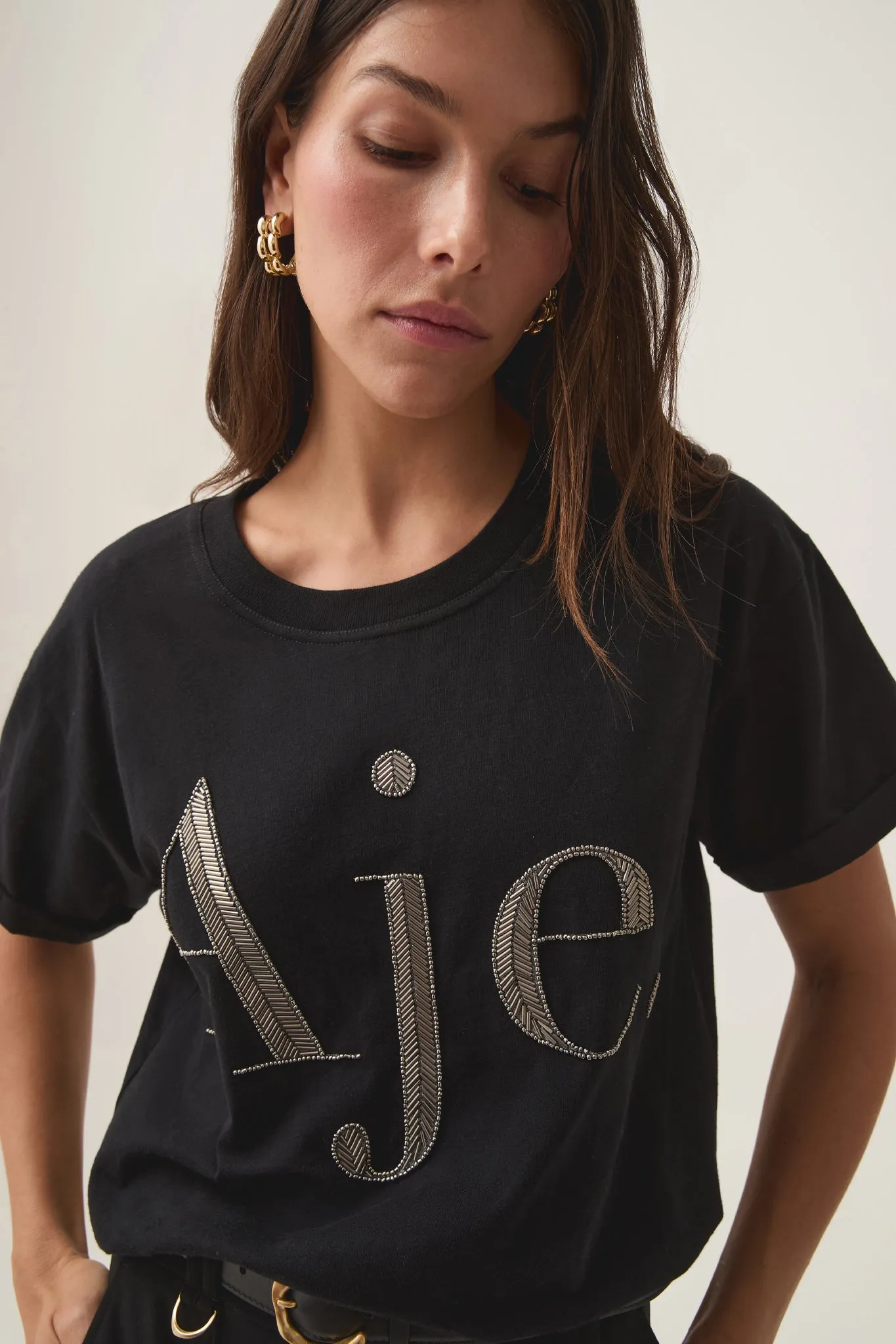 Glint Embellished Logo Tee sold by Aje product image thumbnail 4