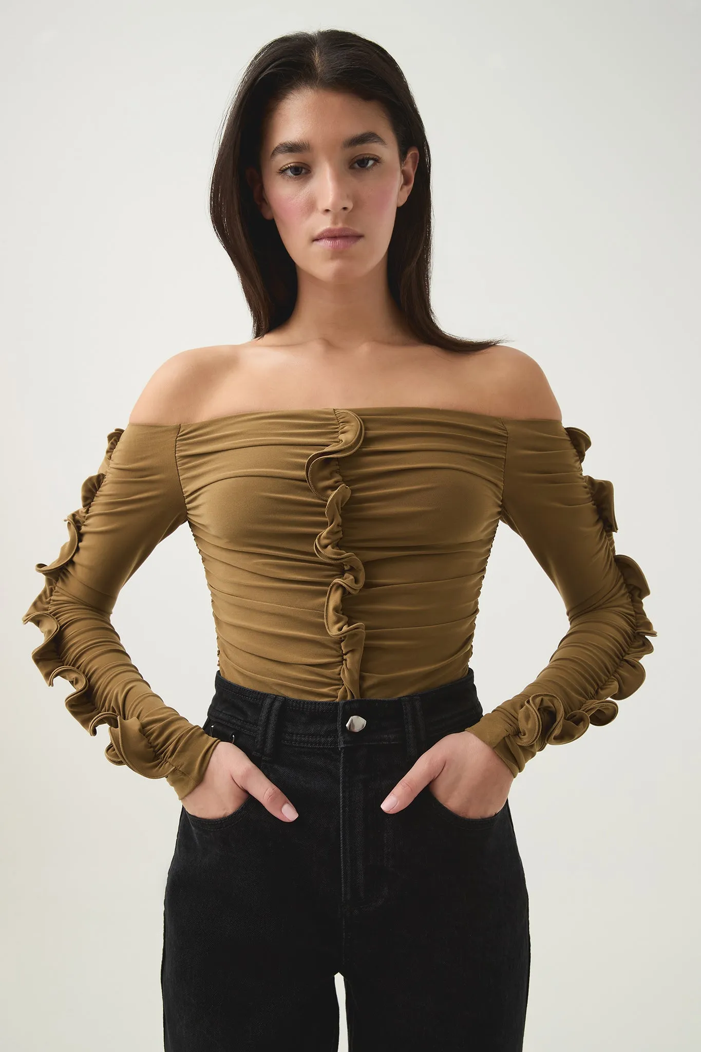 Regenerate Gathered Jersey Top sold by Aje product image thumbnail 3