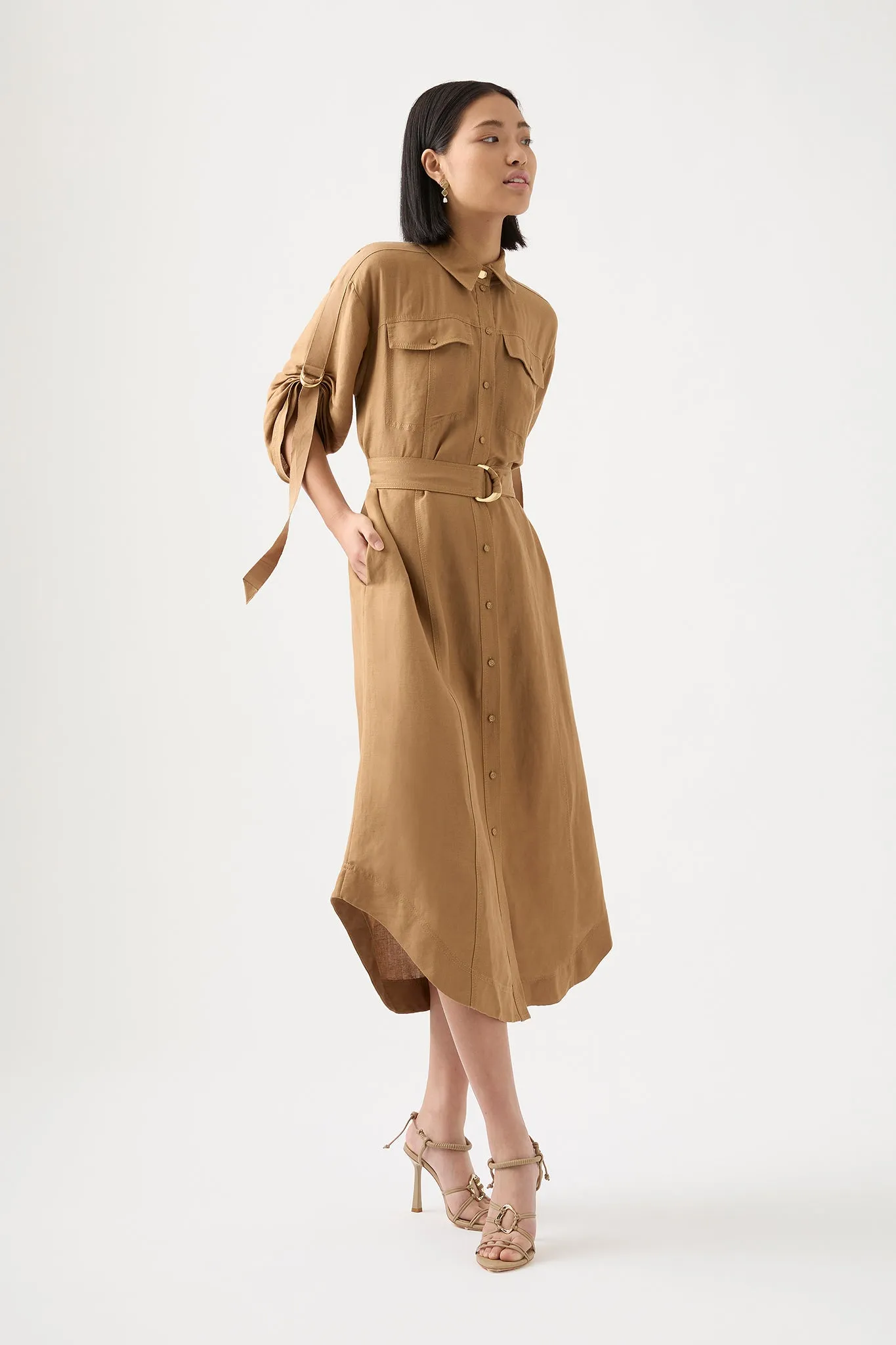 Signal Shirt Midi Dress sold by Aje