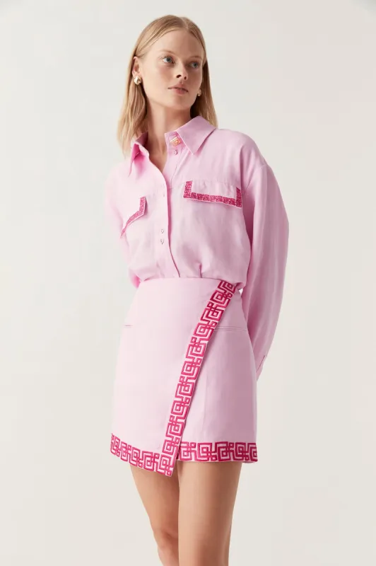 Voyager Embroidered Mini Skirt sold by Aje