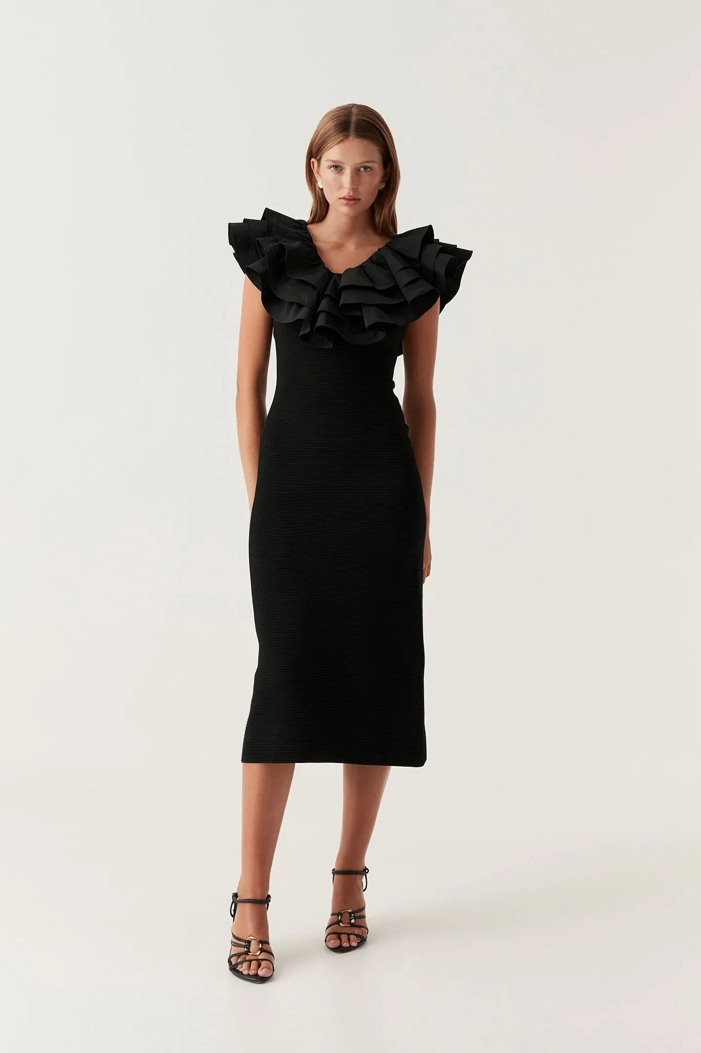 Transcendent Ruffle Midi Dress sold by Aje product image thumbnail 3