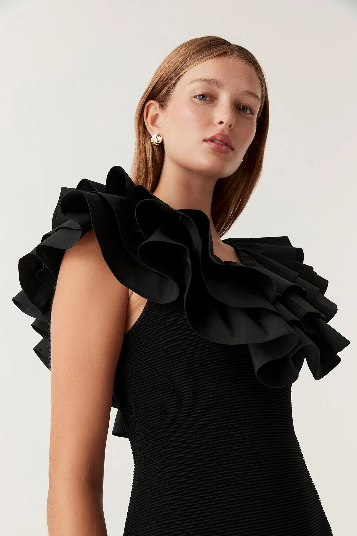 Transcendent Ruffle Midi Dress sold by Aje product image thumbnail 4