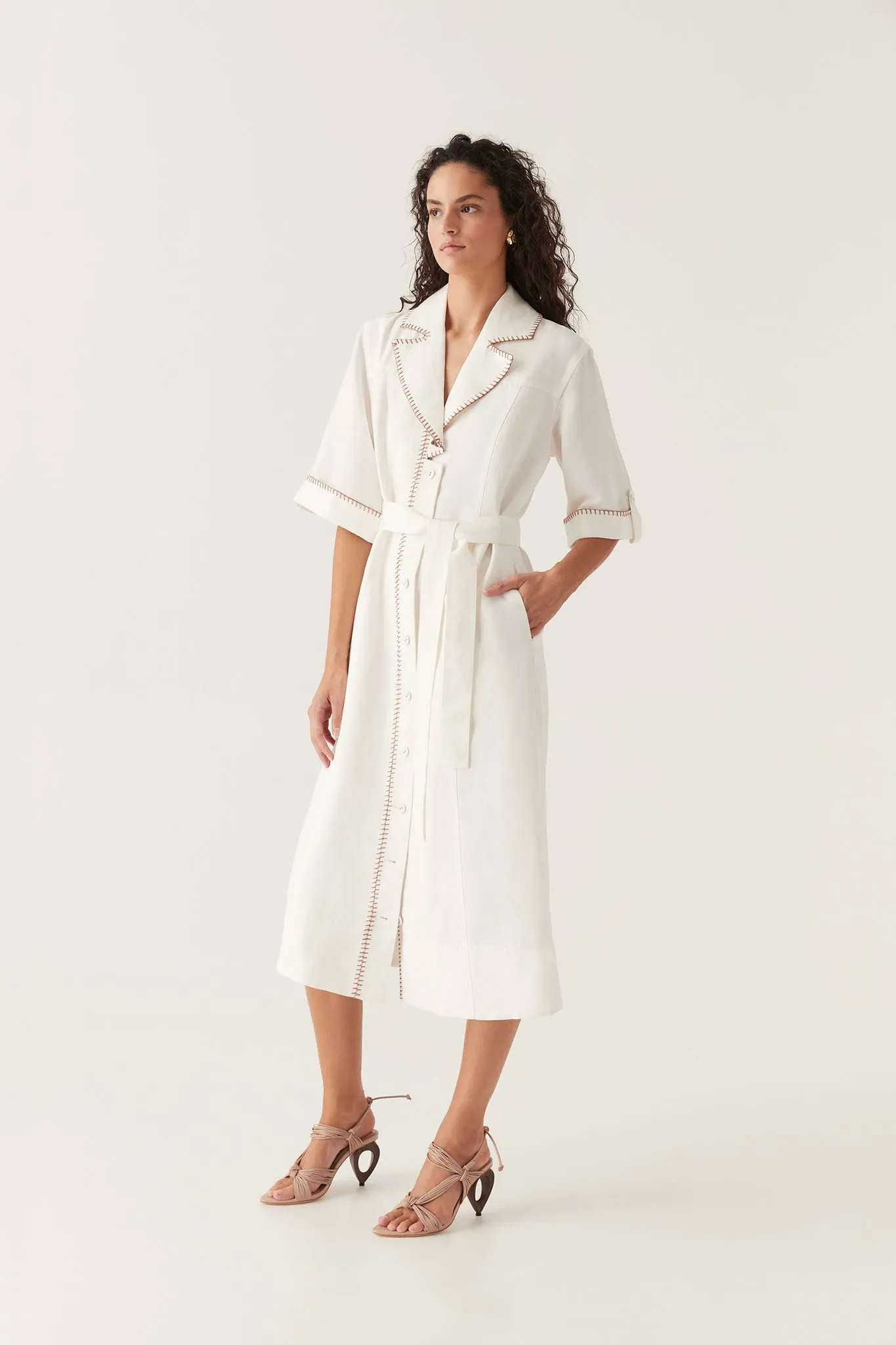 Sahira Barbstitch Midi Dress sold by Aje product image thumbnail 5