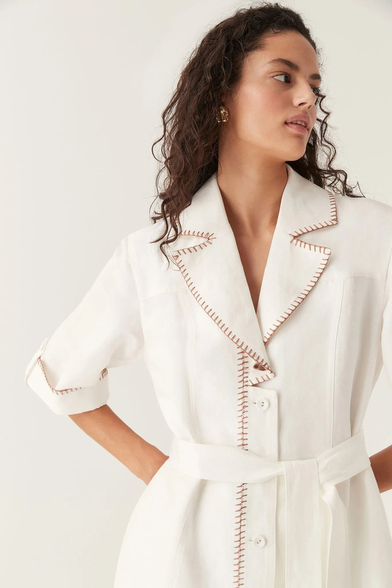 Sahira Barbstitch Midi Dress sold by Aje product image thumbnail 3