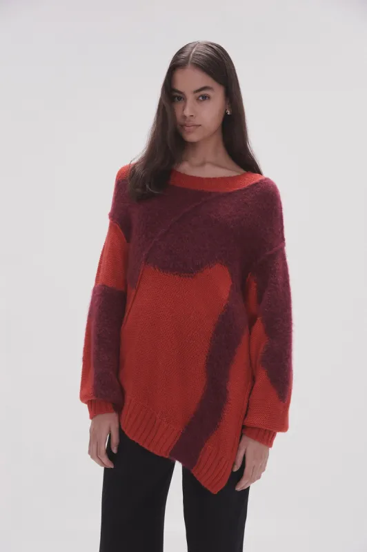 Addie Intarsia Knit Jumper sold by Aje