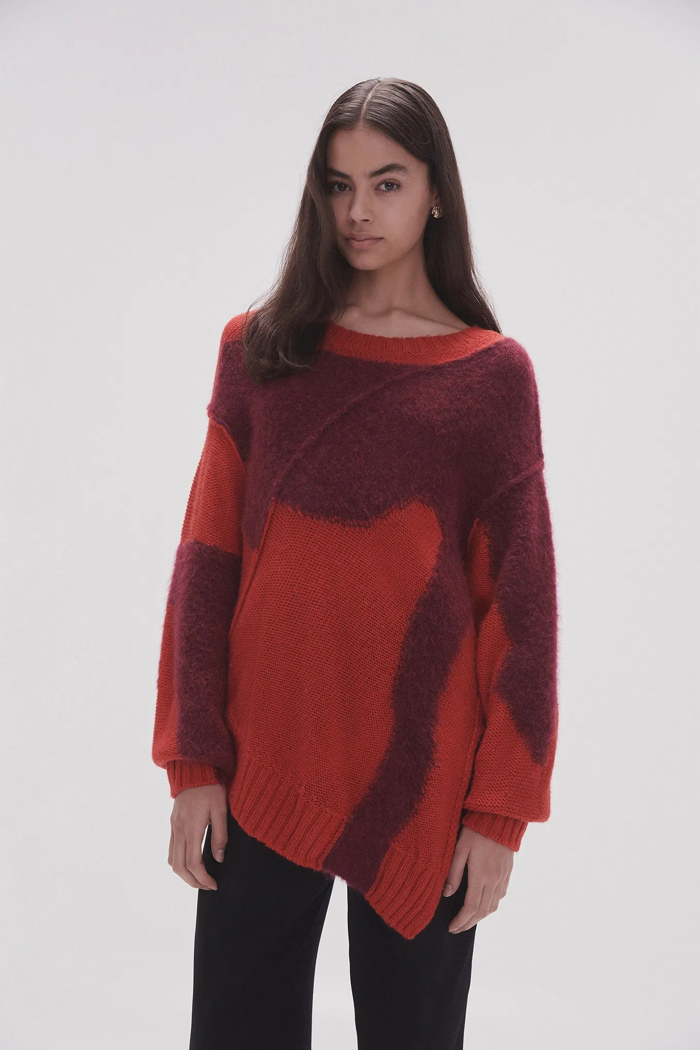 Addie Intarsia Knit Jumper sold by Aje
