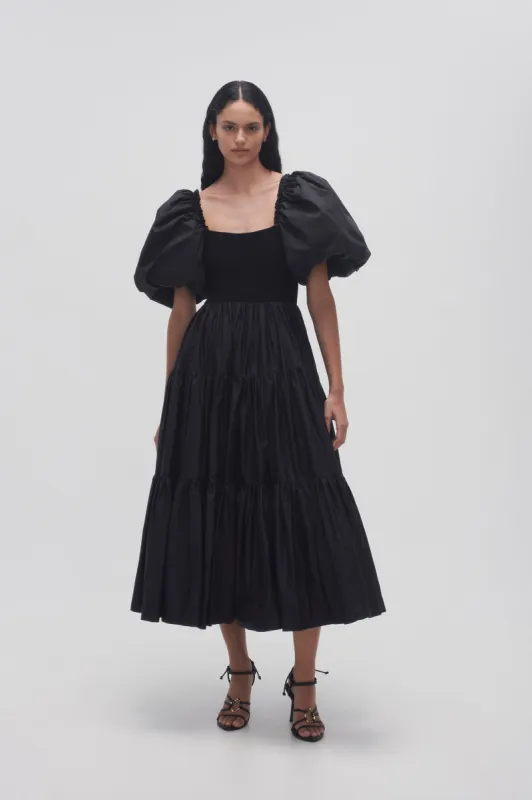 Casa Puff Sleeve Midi Dress sold by Aje