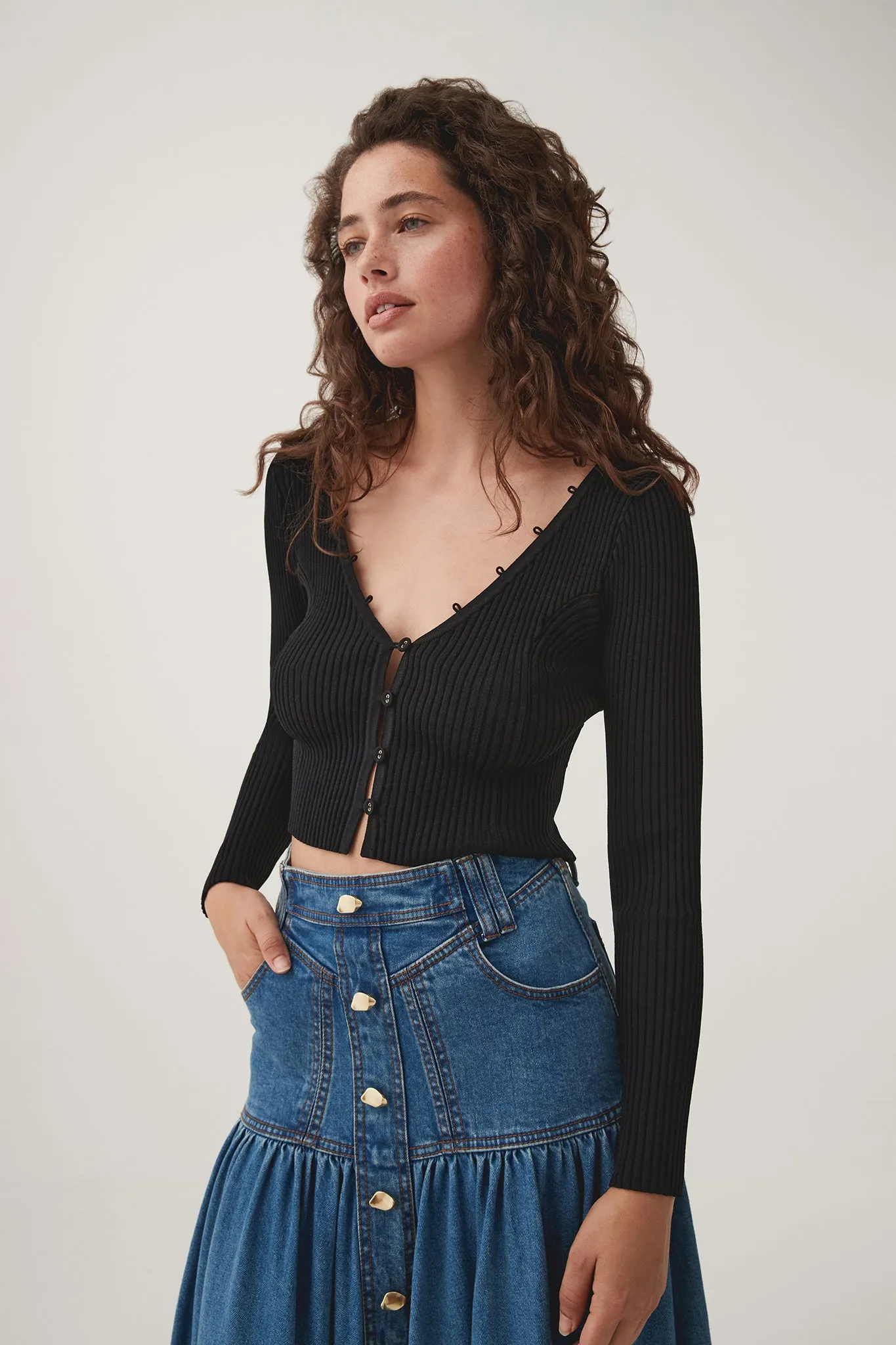 Luella Button Detail Cardigan sold by Aje product image thumbnail 4