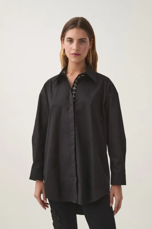 Jacqueline Oversized Logo Shirt sold by Aje