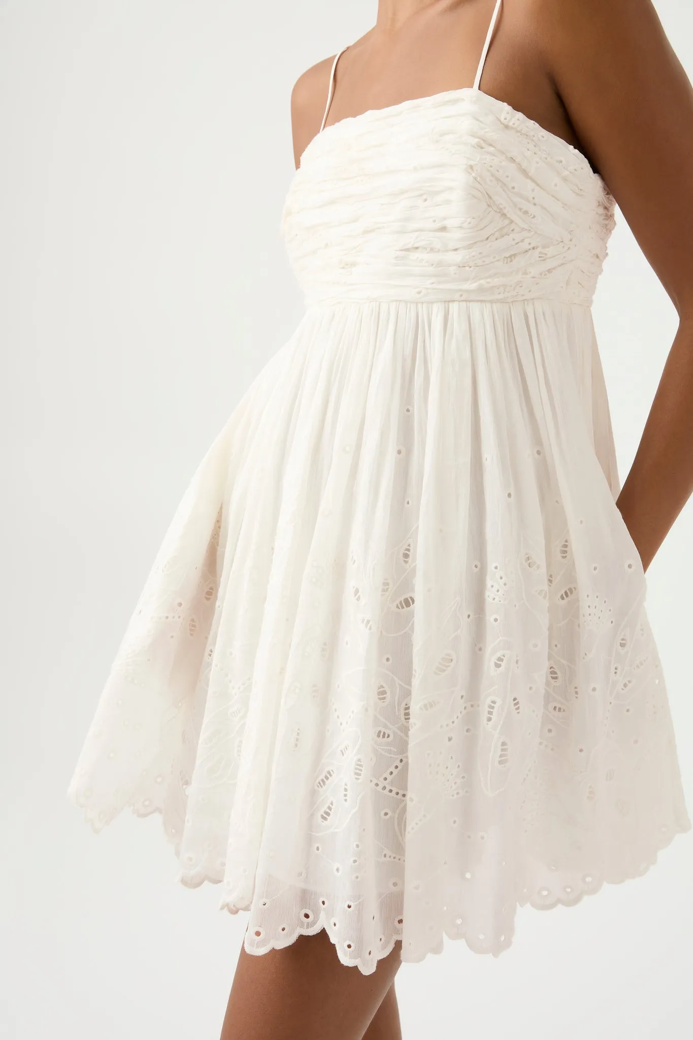 Zora Broiderie Mini Dress sold by Aje product image thumbnail 4