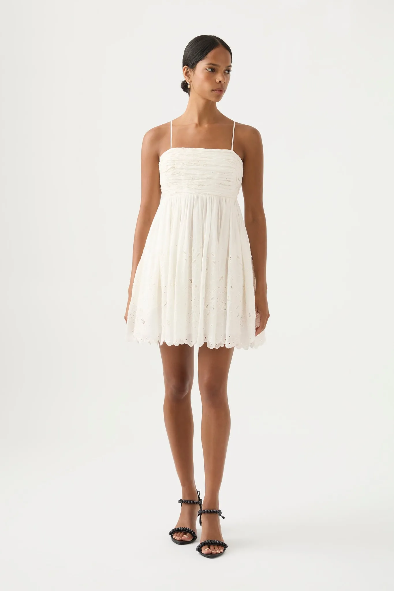 Zora Broiderie Mini Dress sold by Aje product image thumbnail 3