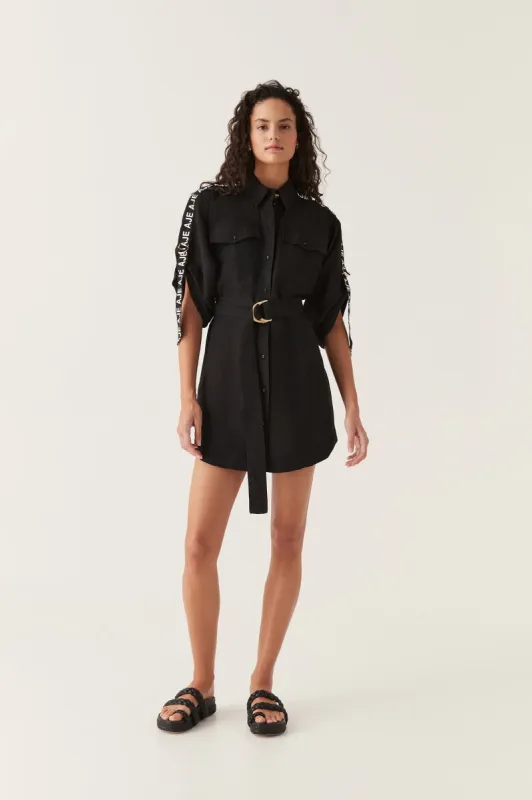 Signal Logo Shirt Mini Dress sold by Aje