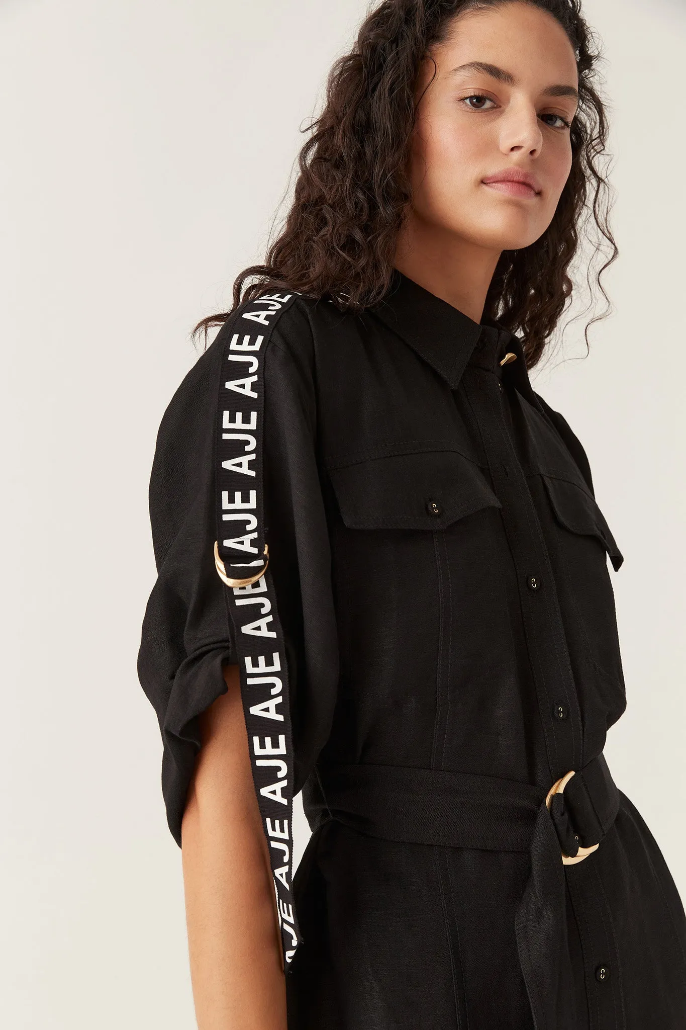 Signal Logo Shirt Mini Dress sold by Aje product image thumbnail 4