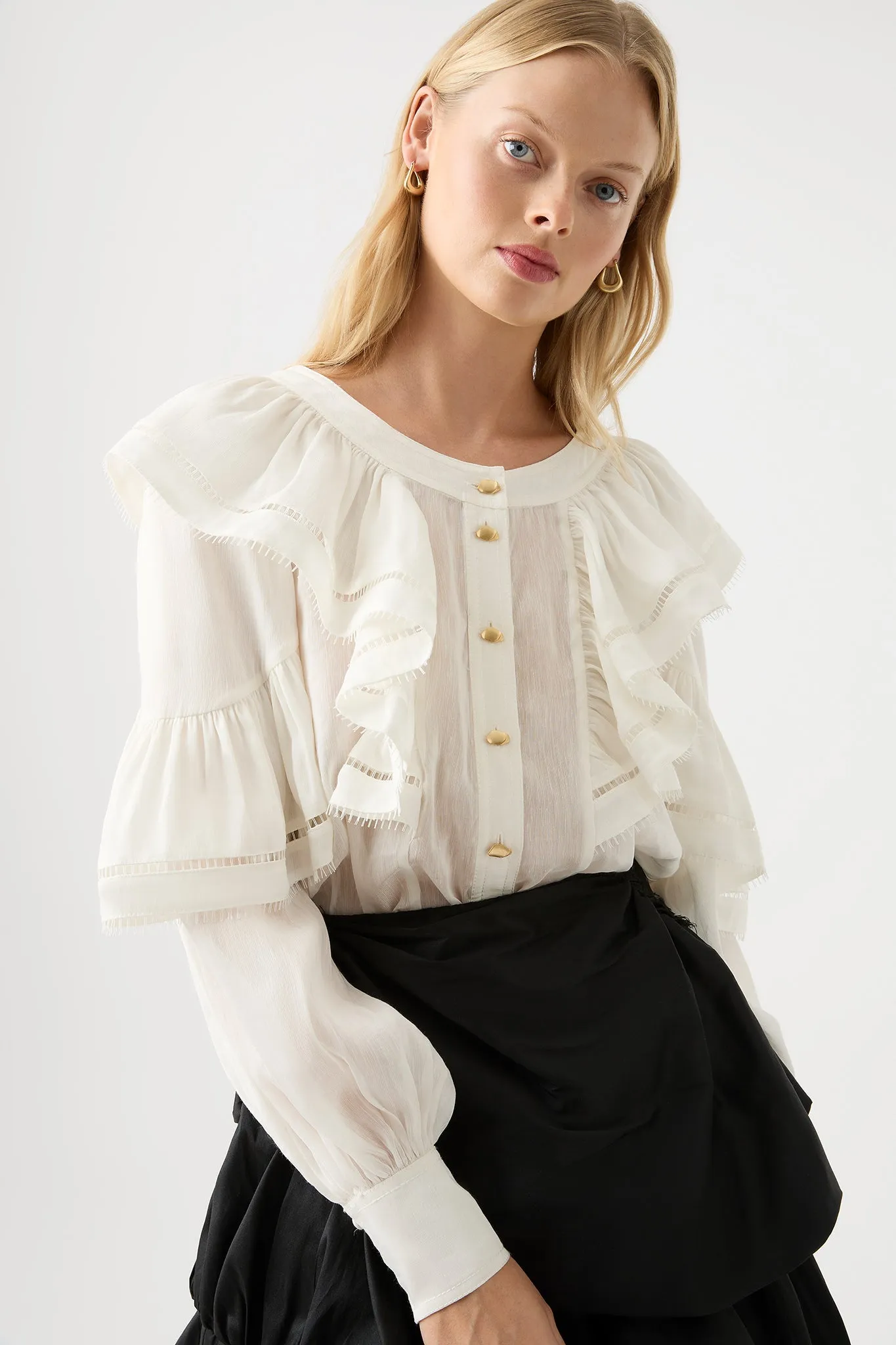 Zoe Ruffle Blouse sold by Aje product image thumbnail 4