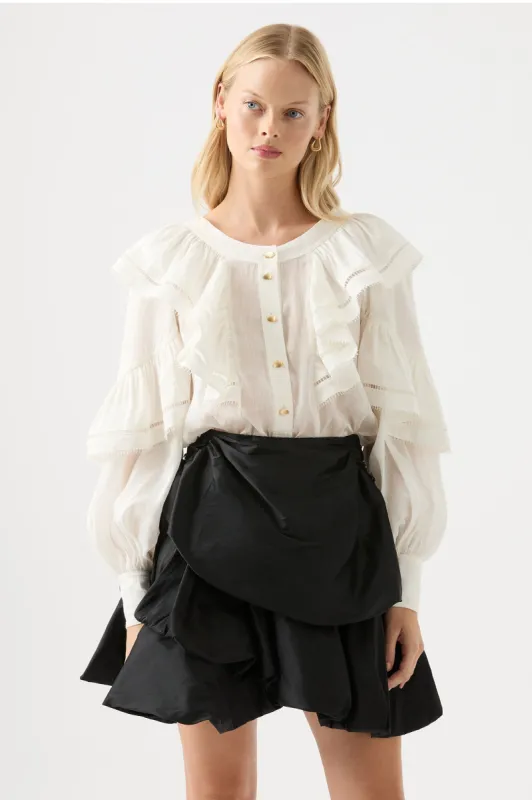 Zoe Ruffle Blouse sold by Aje