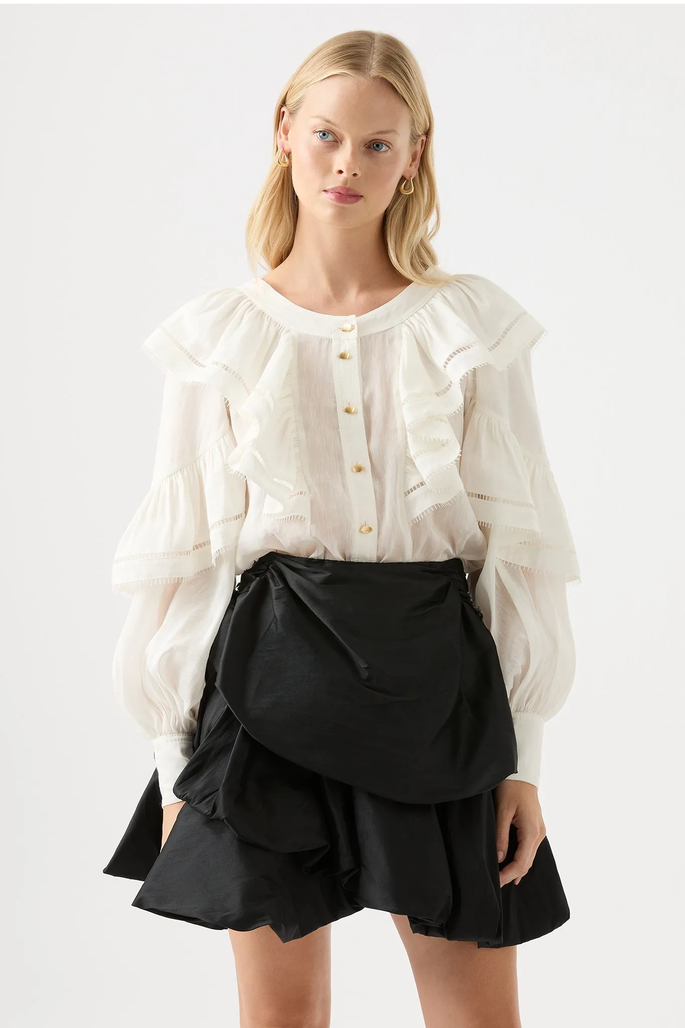 Zoe Ruffle Blouse sold by Aje