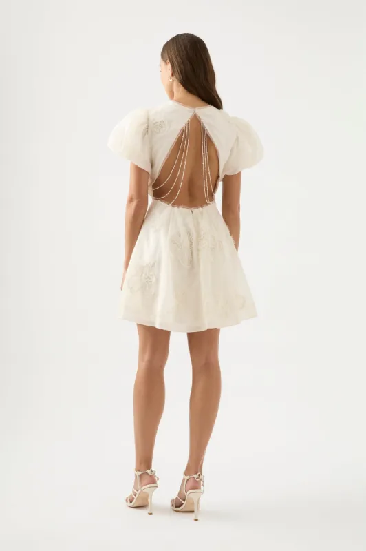 Vera Beaded Flower Mini Dress sold by Aje