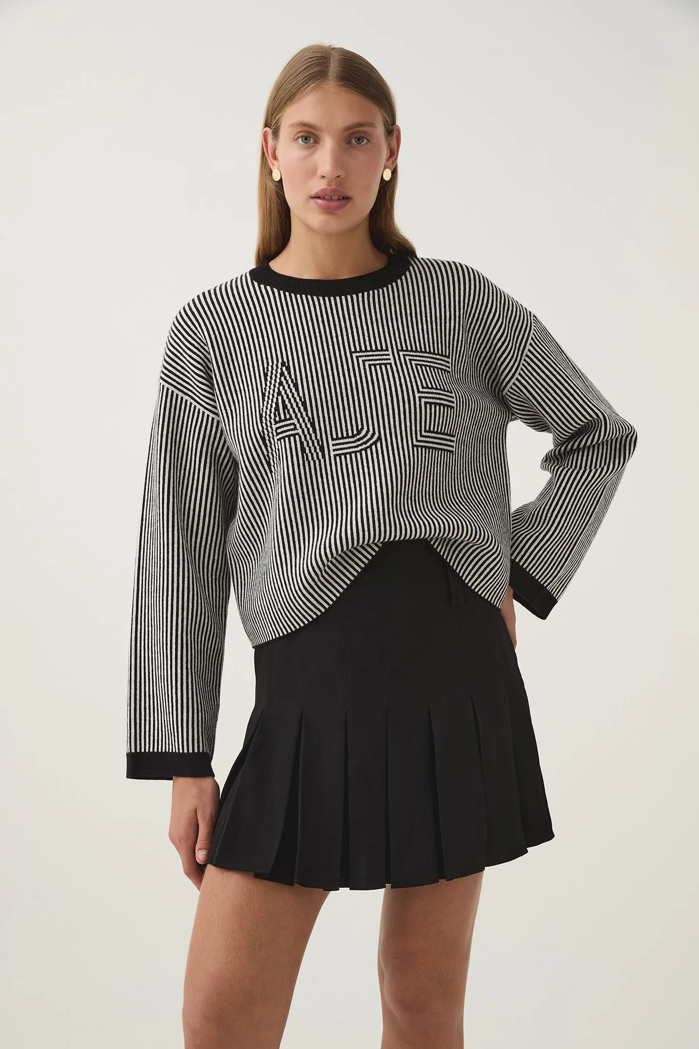 Sutton Stripe Logo Knit sold by Aje product image thumbnail 4