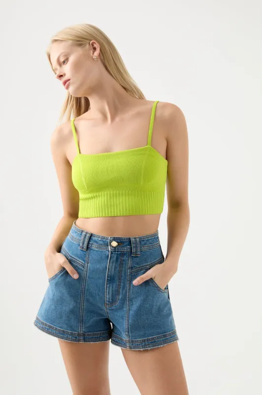 Coronil Knit Crop Top sold by Aje