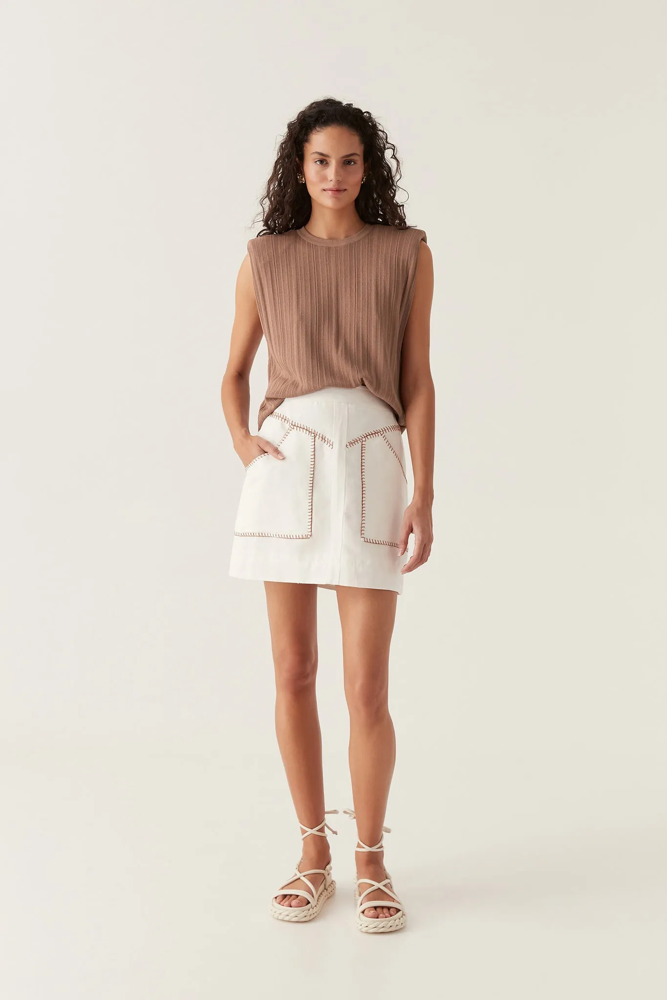 Seraphina Shoulder Pad Tank sold by Aje product image thumbnail 3