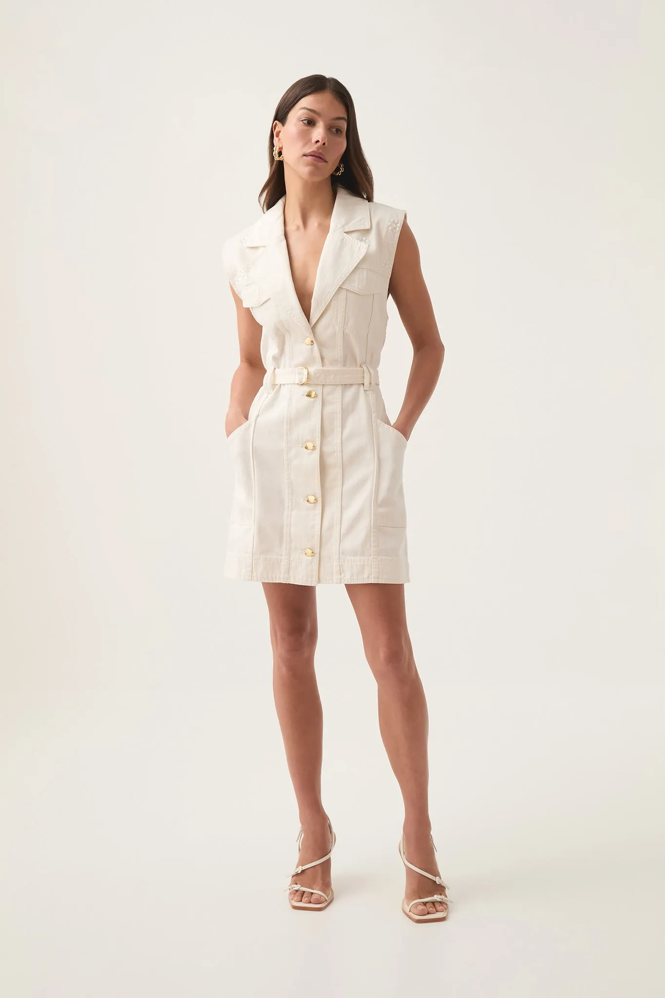 Ren Denim Mini Dress sold by Aje