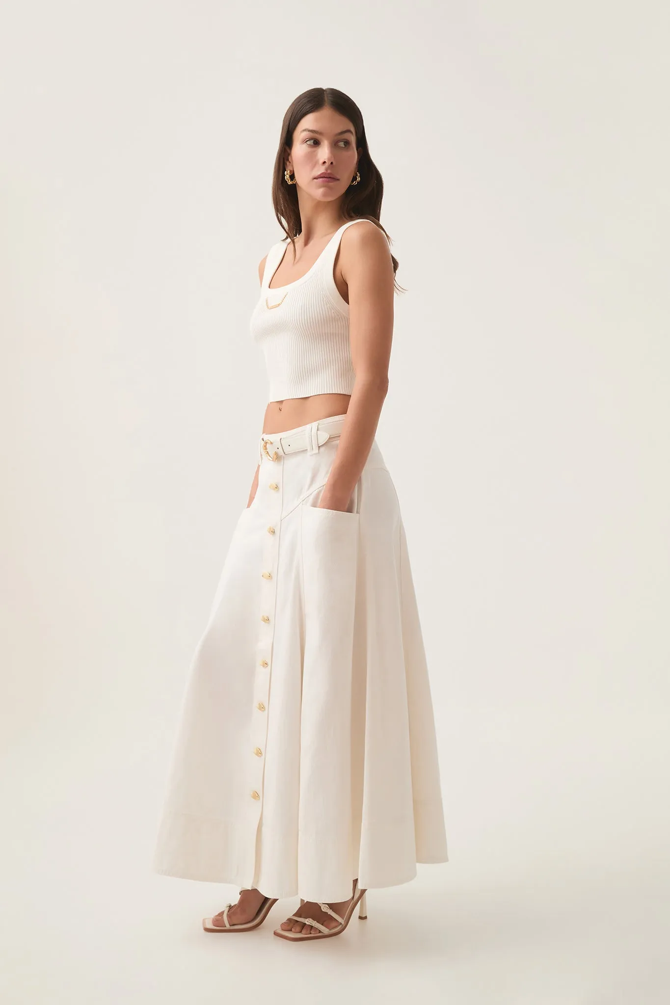 Ren Denim Midi Skirt sold by Aje product image thumbnail 3