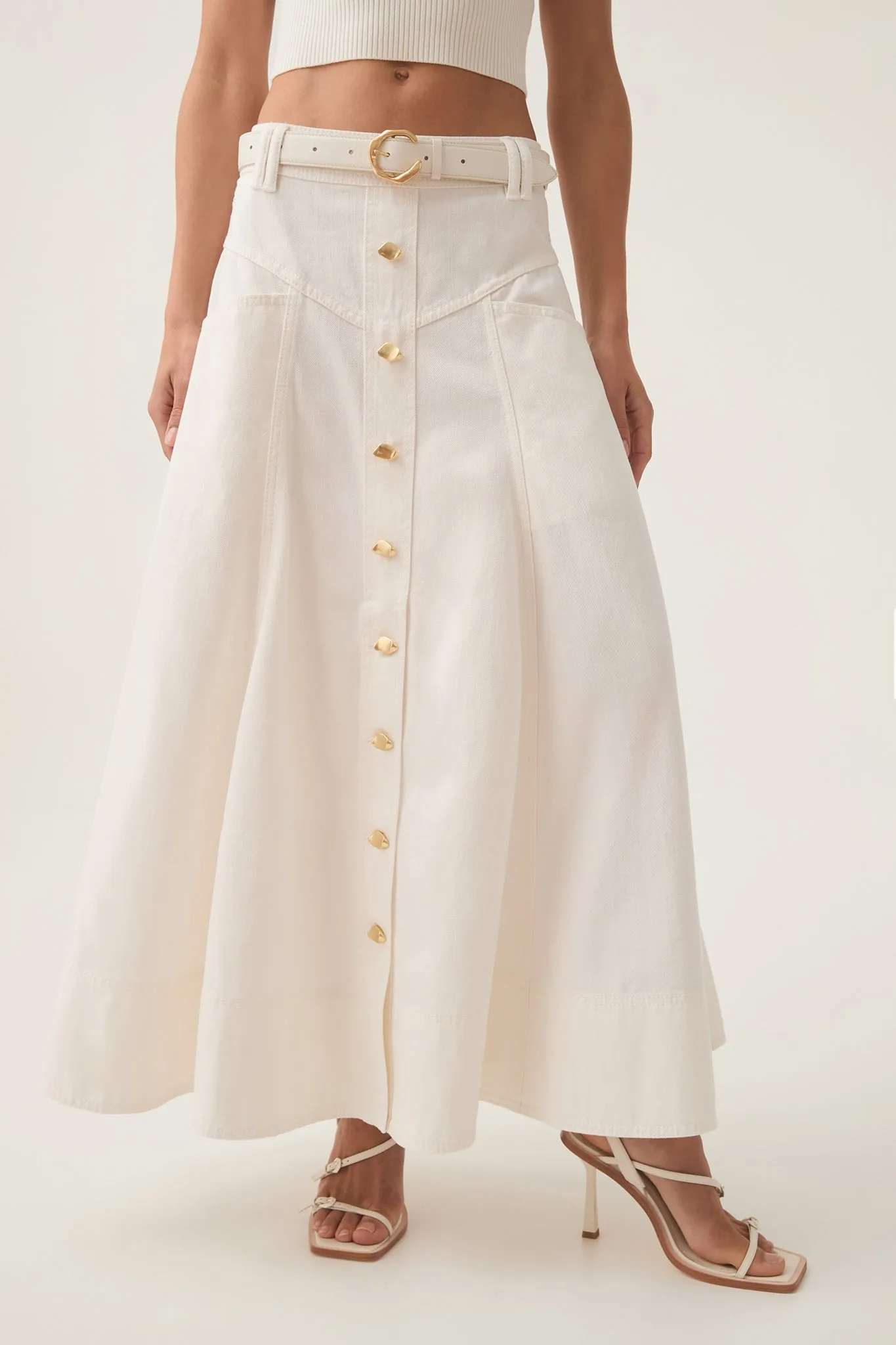 Ren Denim Midi Skirt sold by Aje product image thumbnail 5