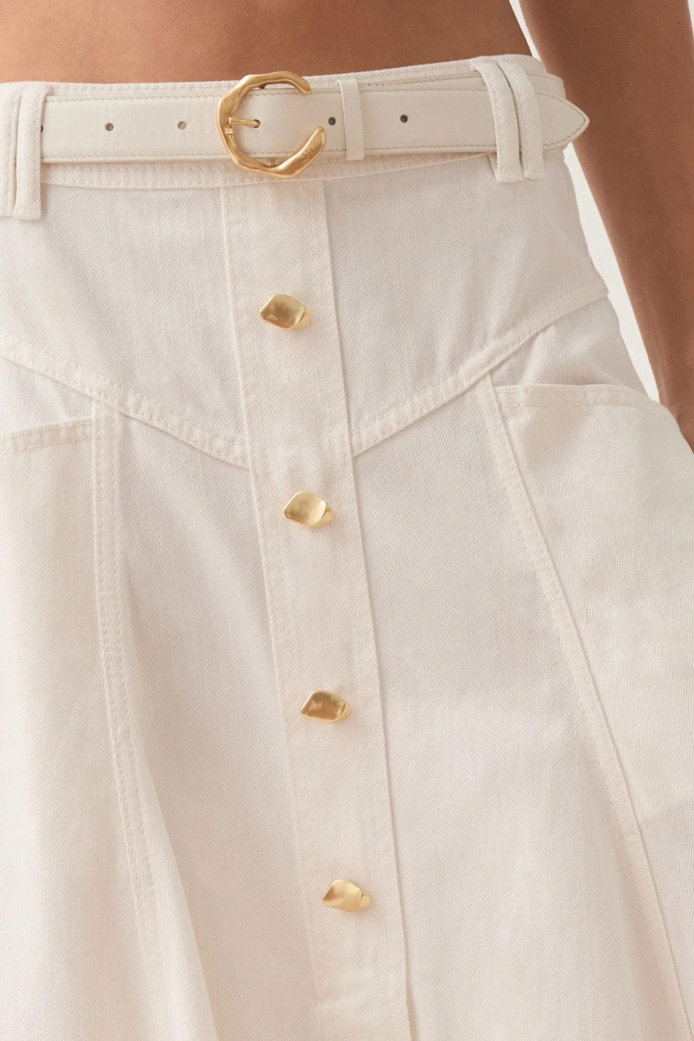 Ren Denim Midi Skirt sold by Aje product image thumbnail 4