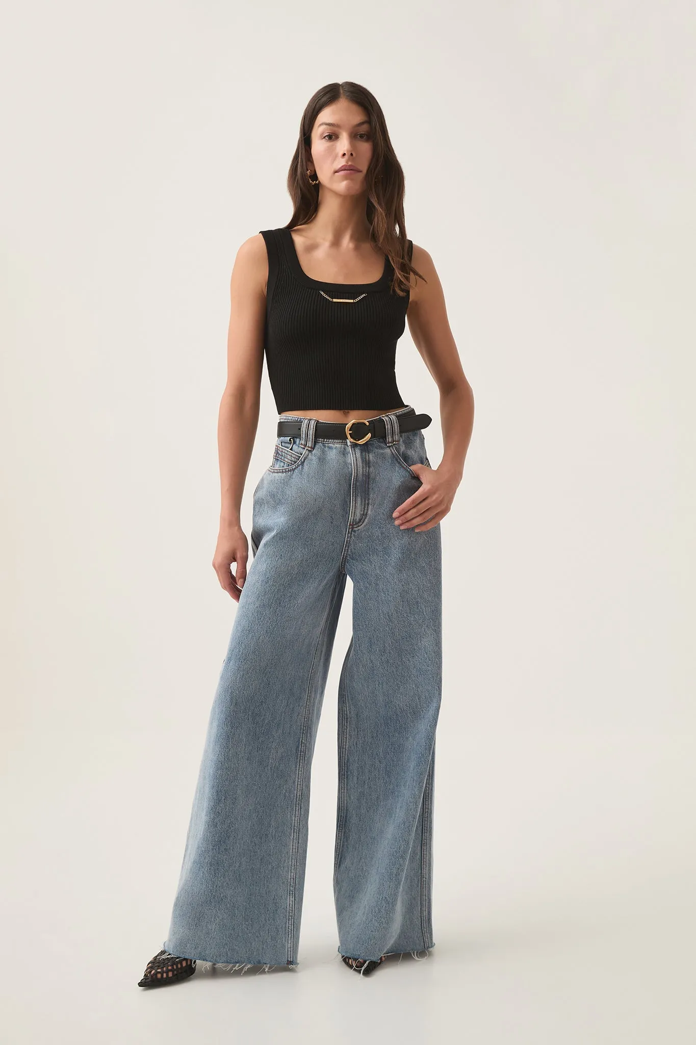 Estella Cropped Knit Tank sold by Aje product image thumbnail 3