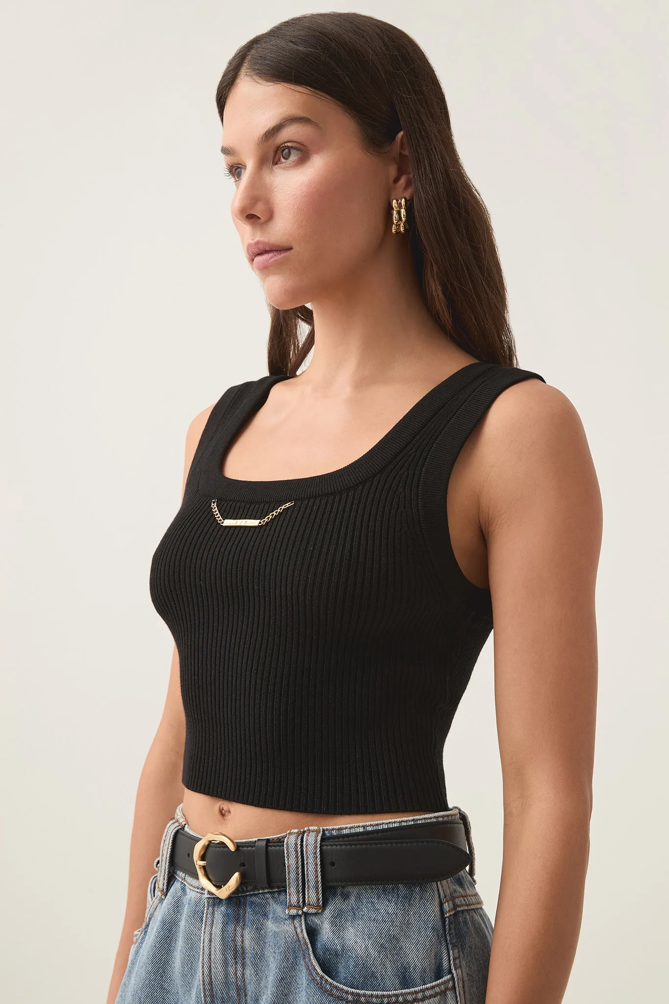 Estella Cropped Knit Tank sold by Aje product image thumbnail 5