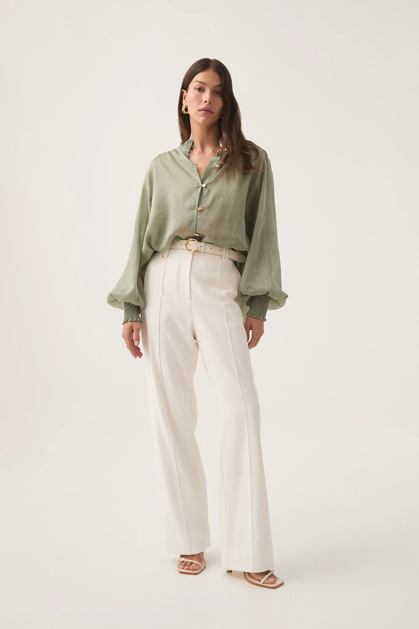 Athena Smocked Blouse sold by Aje