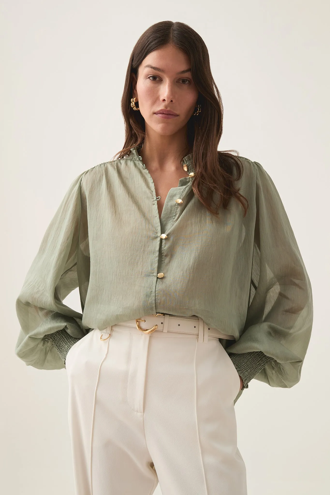 Athena Smocked Blouse sold by Aje product image thumbnail 3