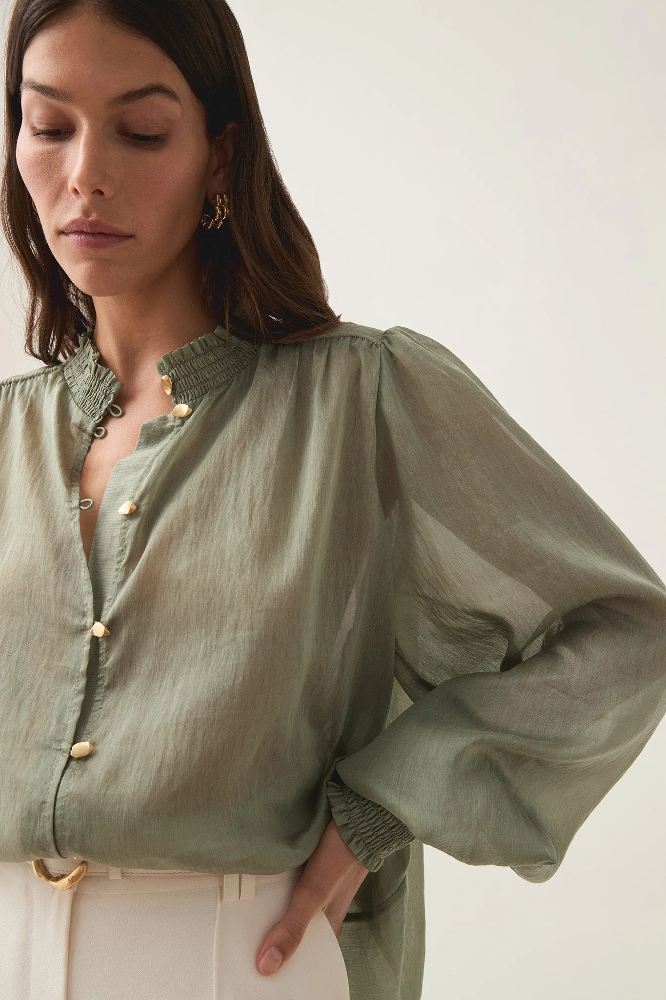 Athena Smocked Blouse sold by Aje product image thumbnail 4