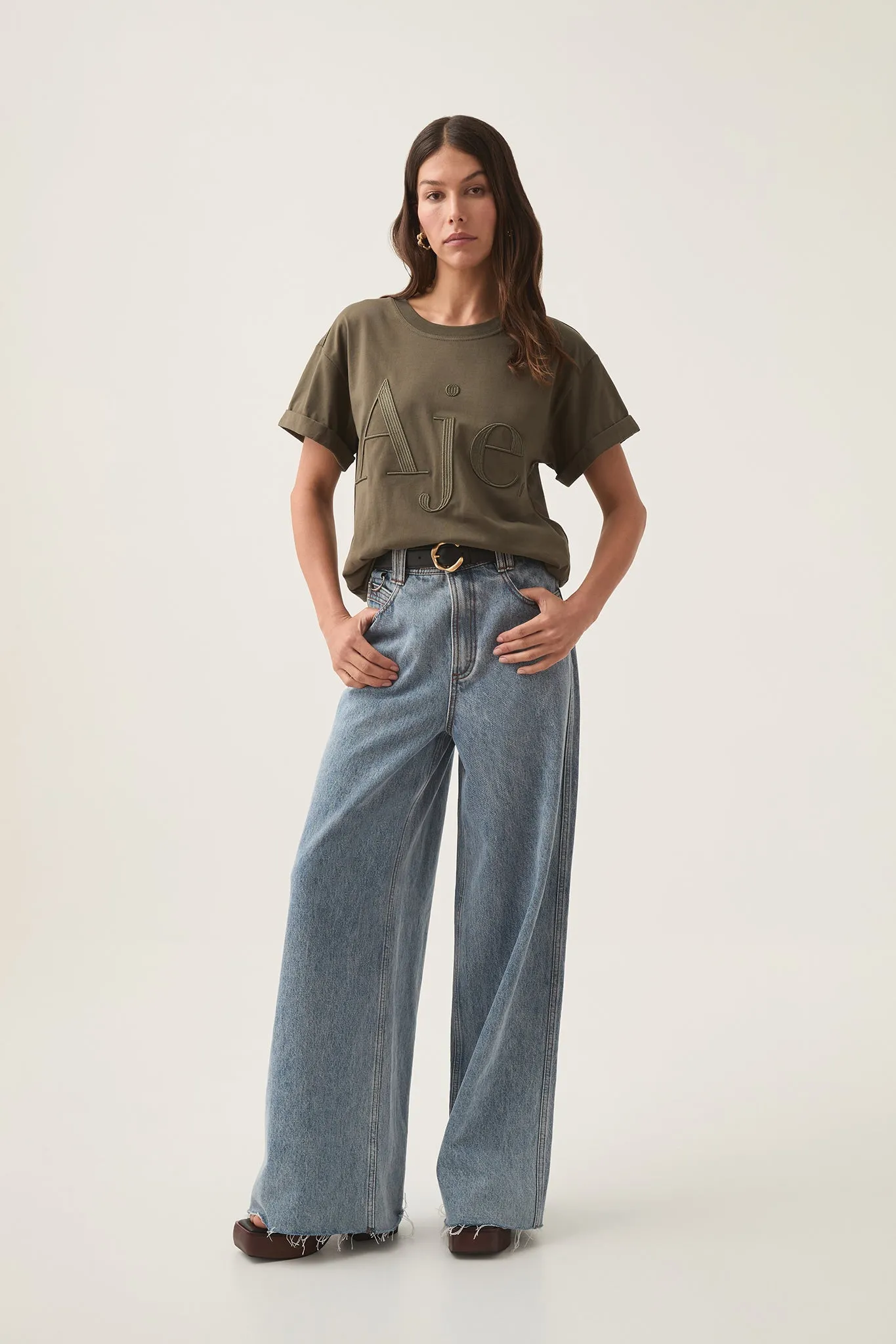 Alice Embroidered Logo Tee sold by Aje