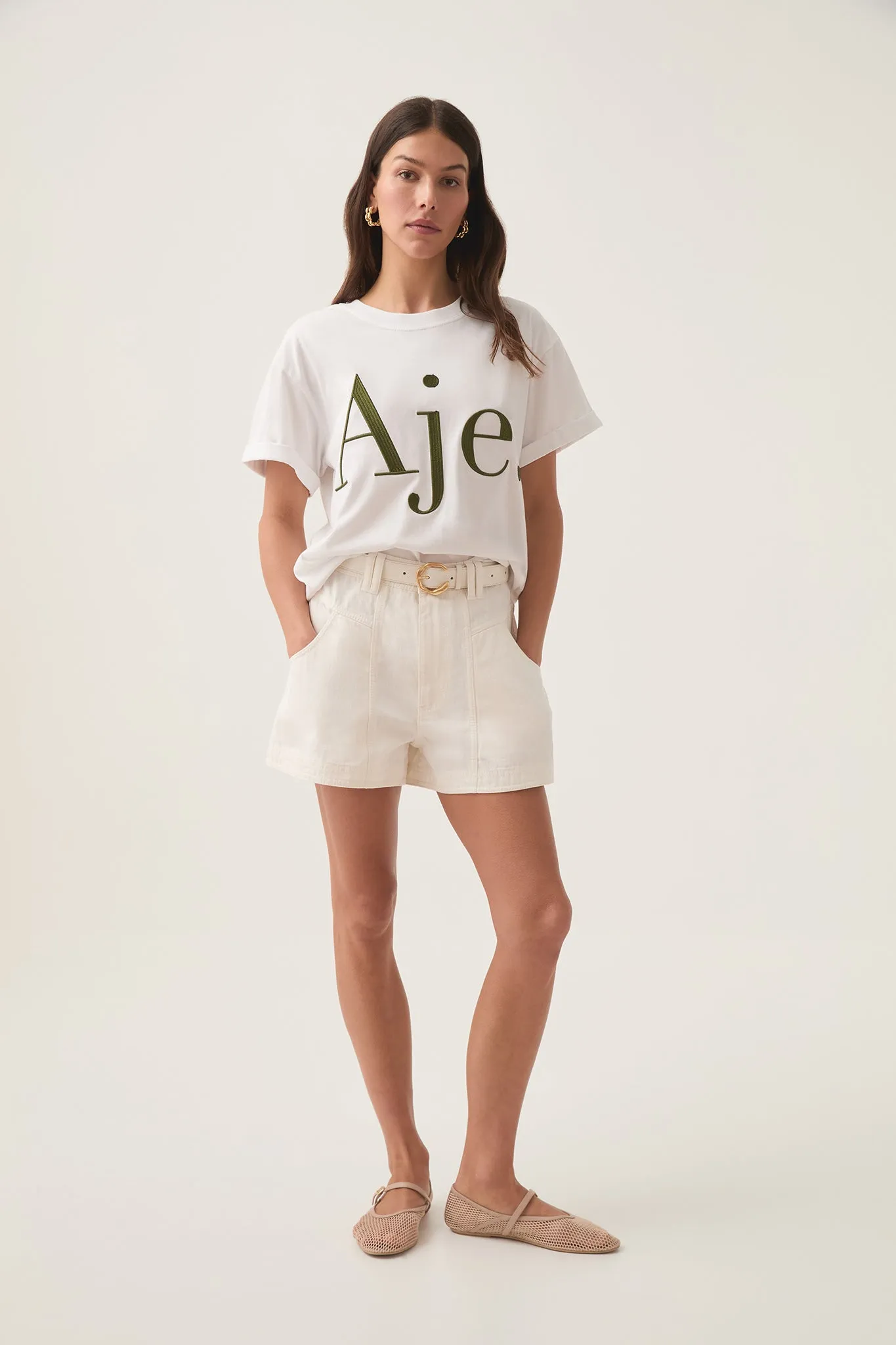 Alice Embroidered Logo Tee sold by Aje