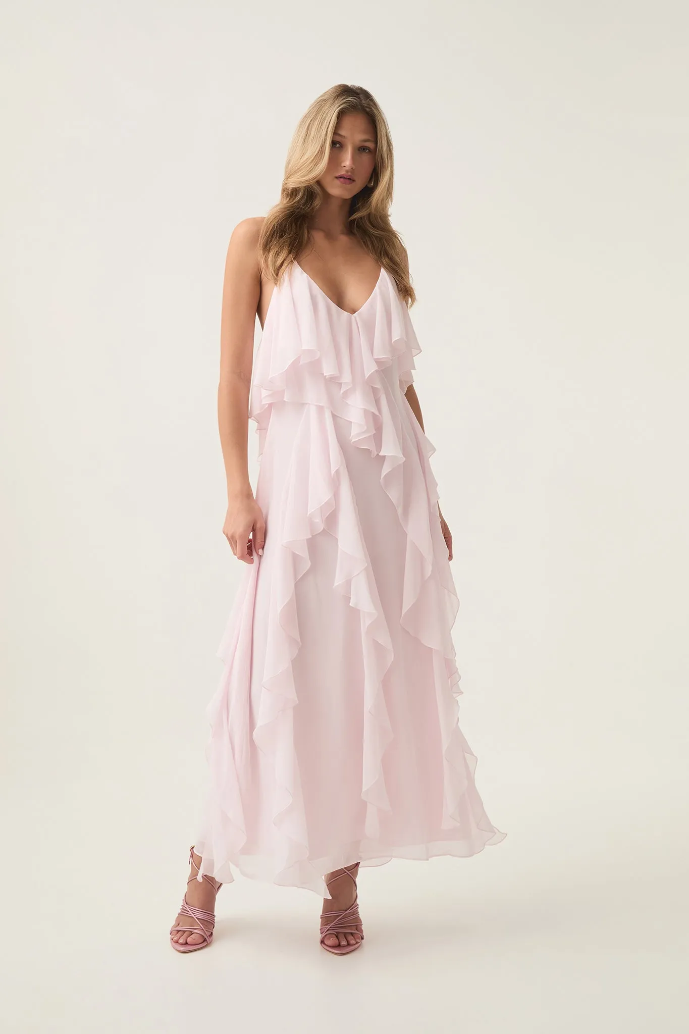 Valentine Frill Maxi Dress sold by Aje