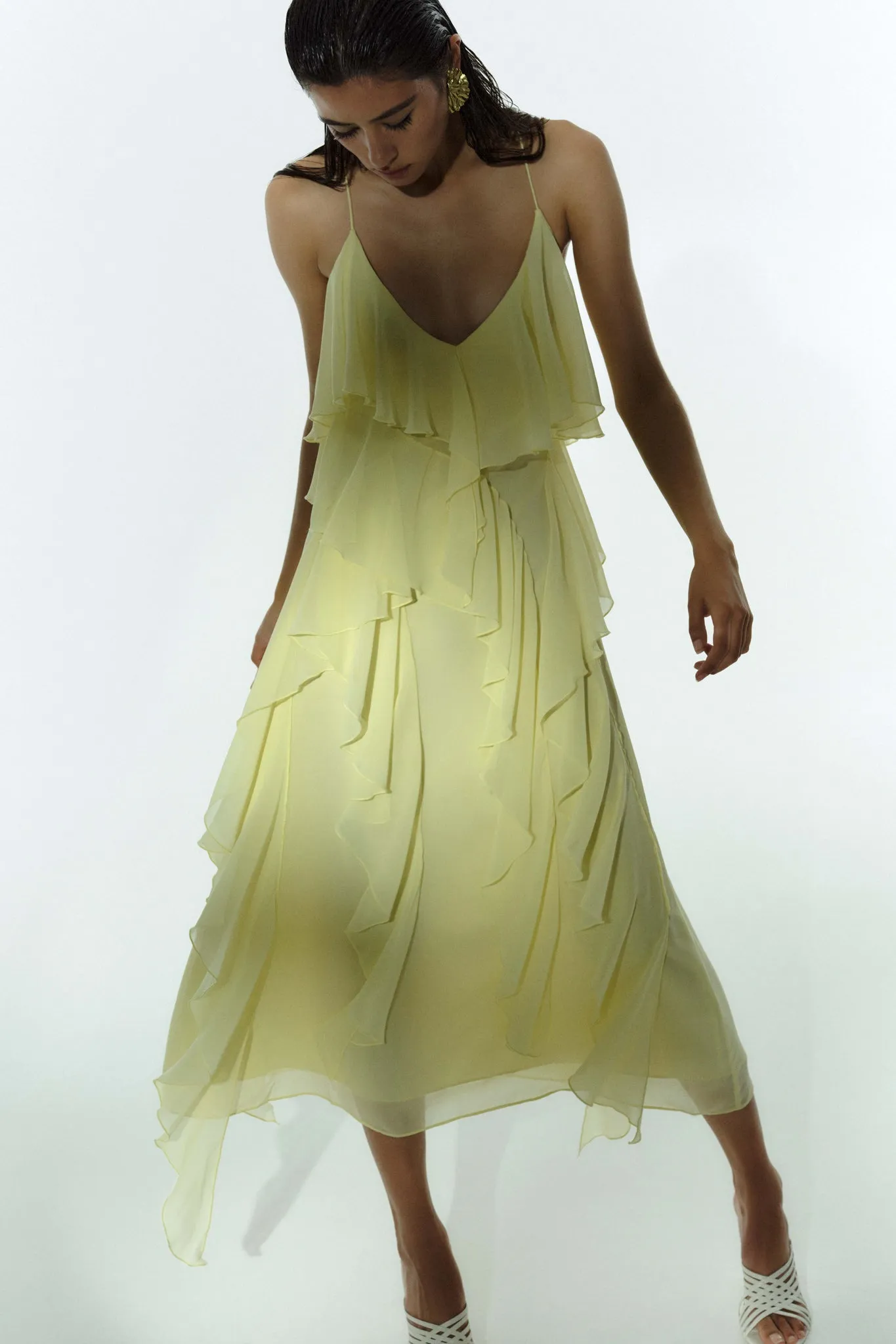 Valentine Frill Maxi Dress sold by Aje