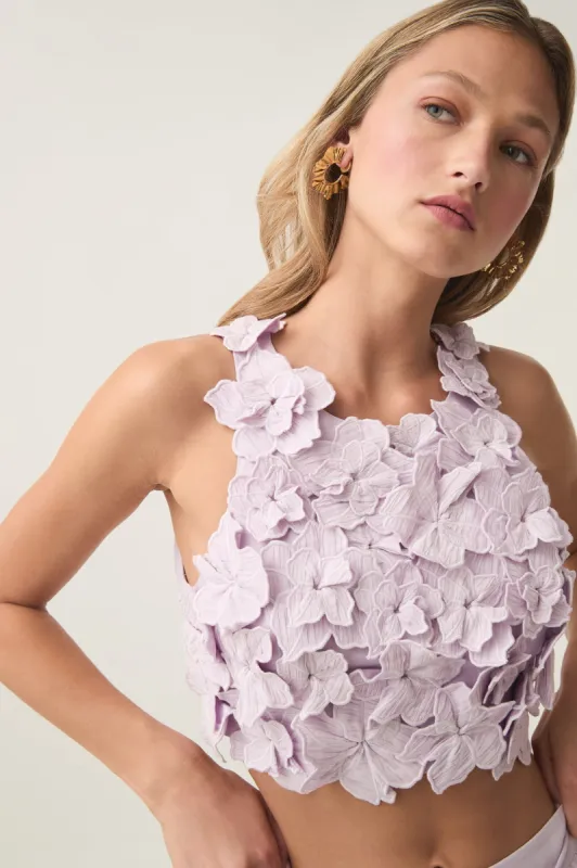 Rhea Mini Floral Hoop sold by Aje