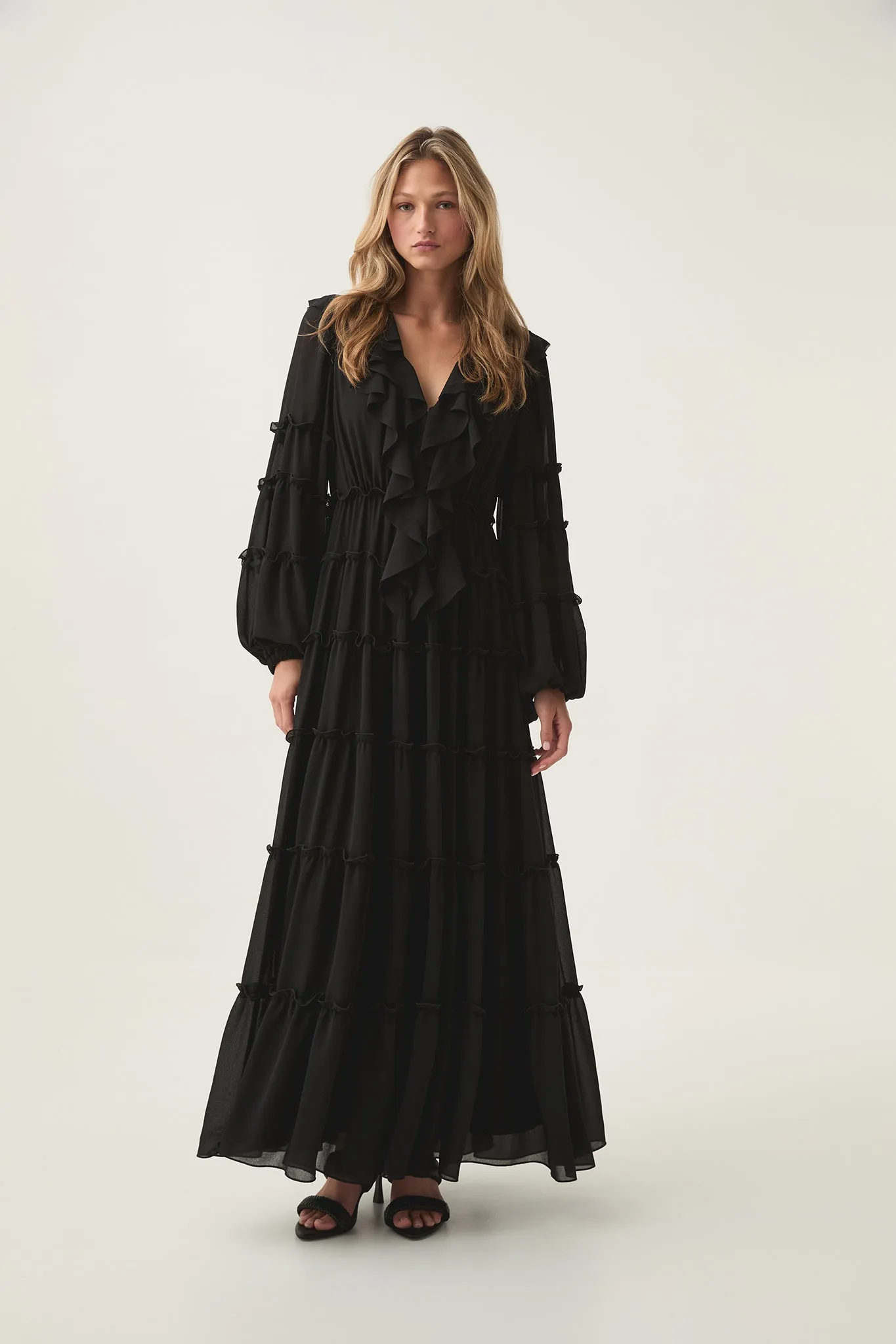 Protea Ruffle Maxi Dress sold by Aje