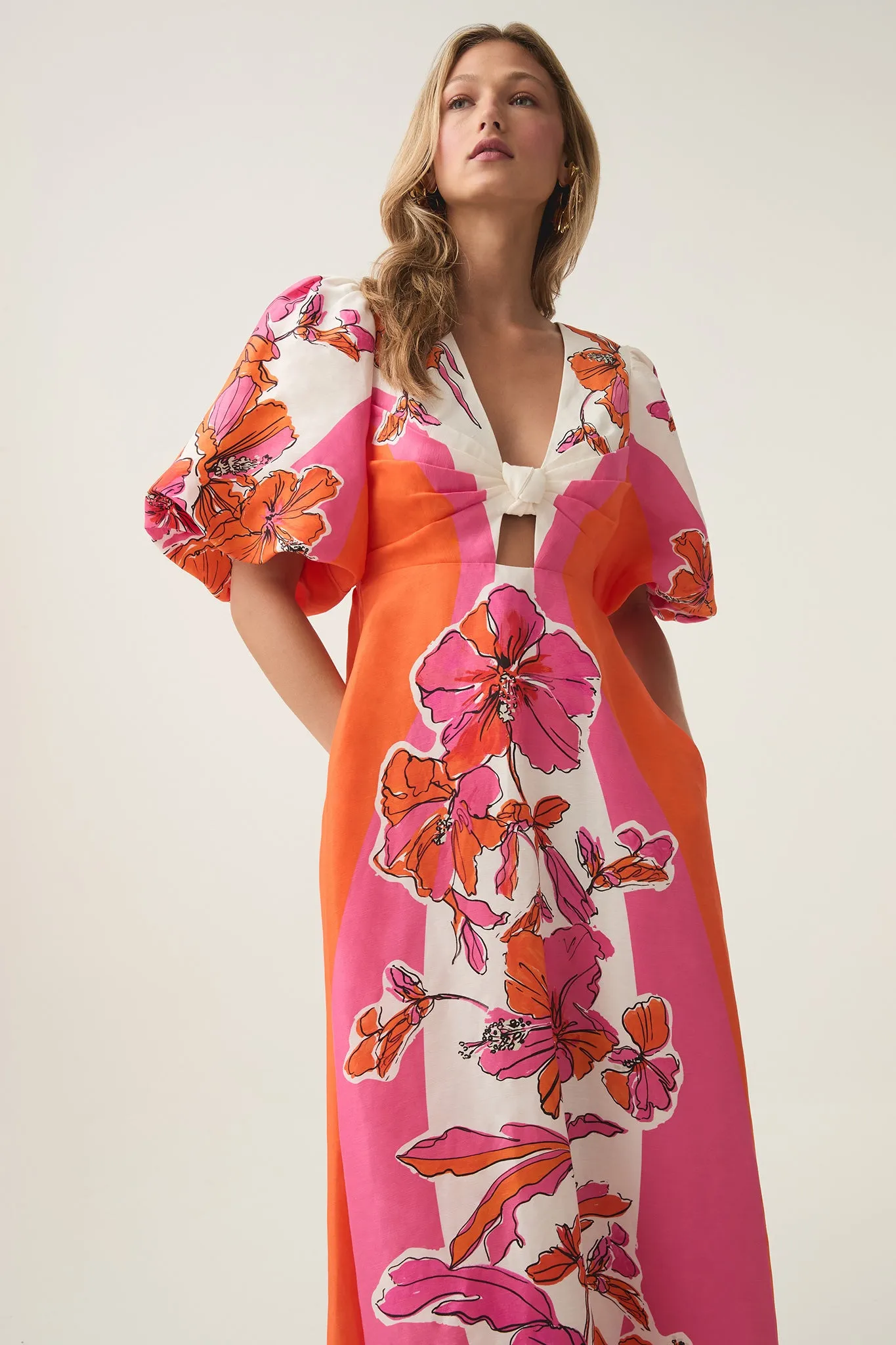 Overflow Knotted Midi Dress sold by Aje product image thumbnail 4